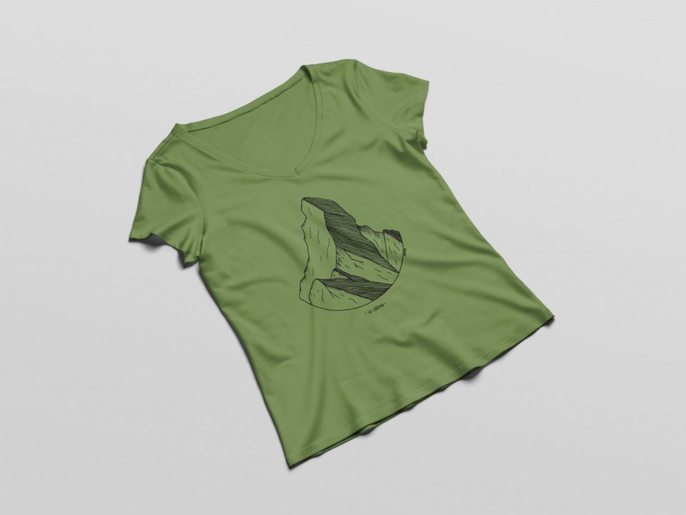 T-shirt vert Le Cervin by AMT Design
