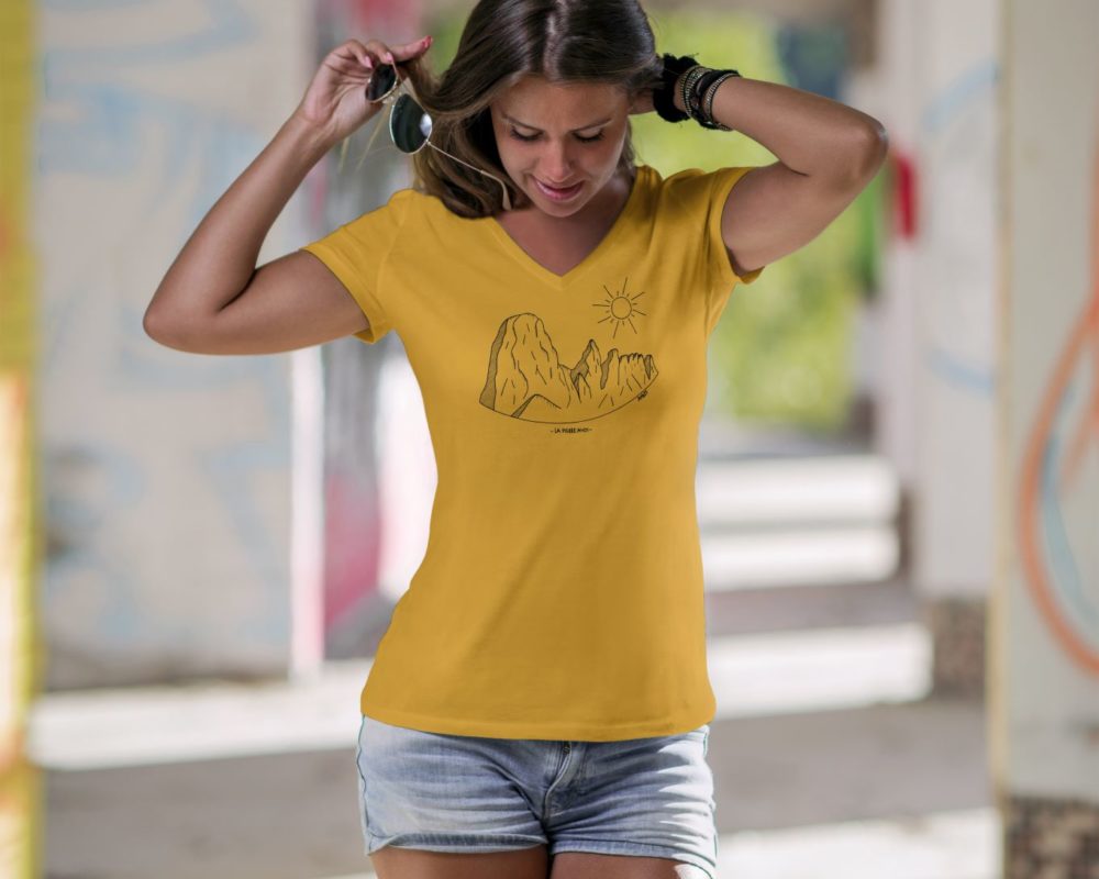 Pierre Avoi - T-shirt femme moutarde