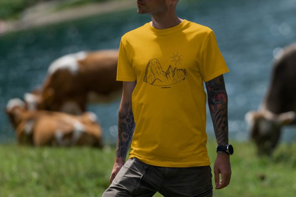 Pierre Avoi - T-shirt homme moutarde M